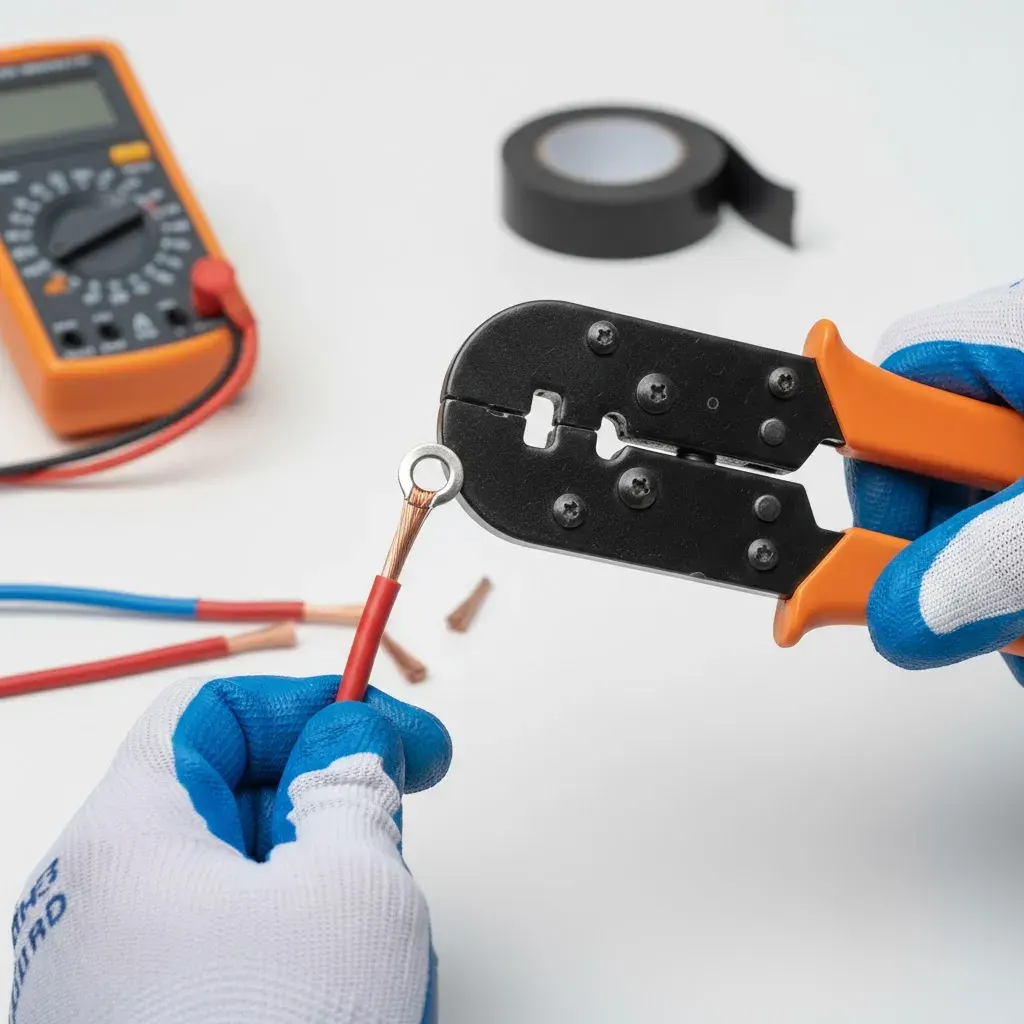 ย้ำหางปลา สายไฟ ให้แน่นหนา ปลอดภัยกว่าที่คิด